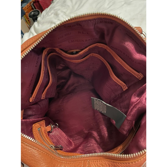Lauren Ralph Lauren Leather Handbag in Camel brown - Picture 10 of 12
